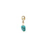 TURQUOISE CLIP ON GOUD